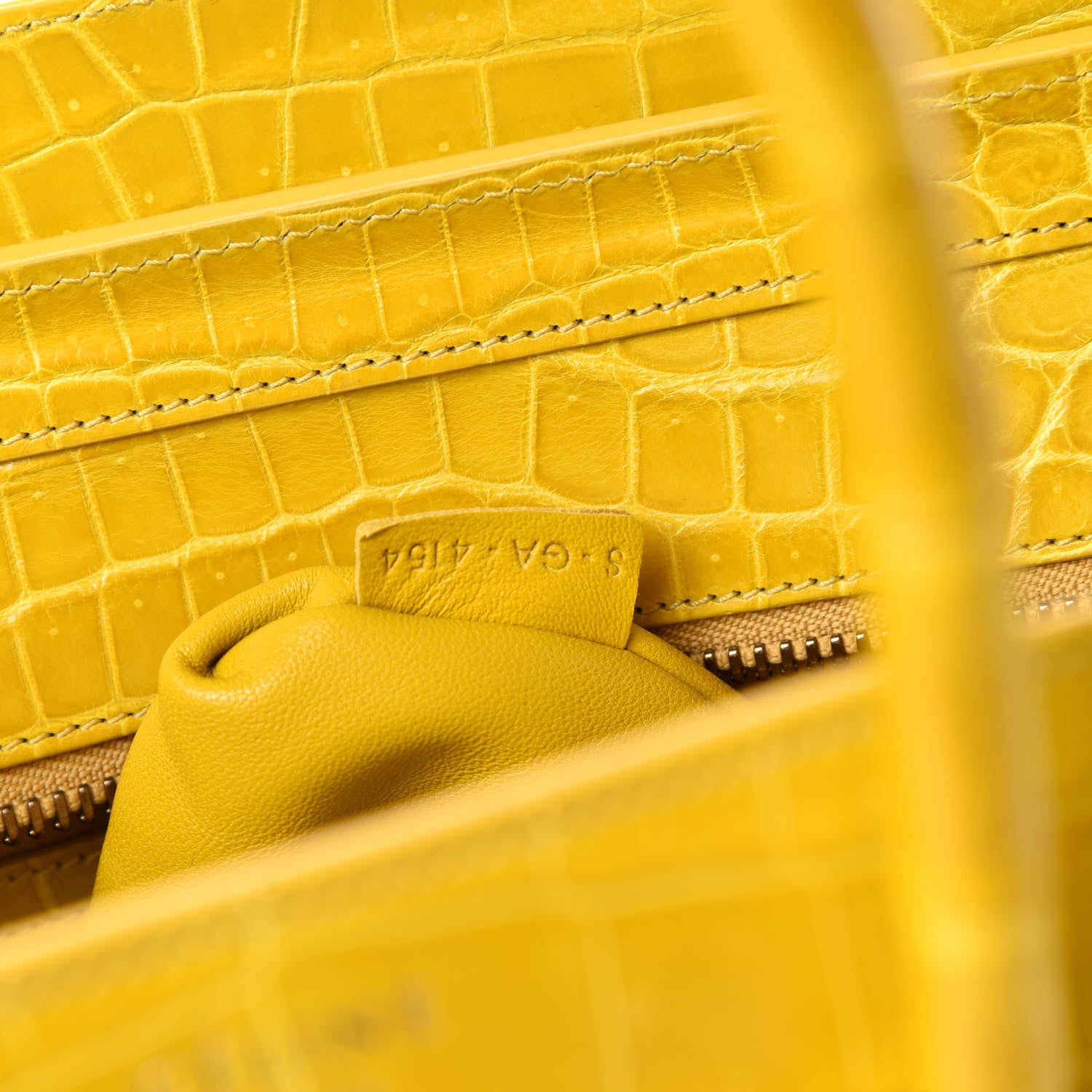 Celine Crocodile Micro Luggage Yellow 9 of 12