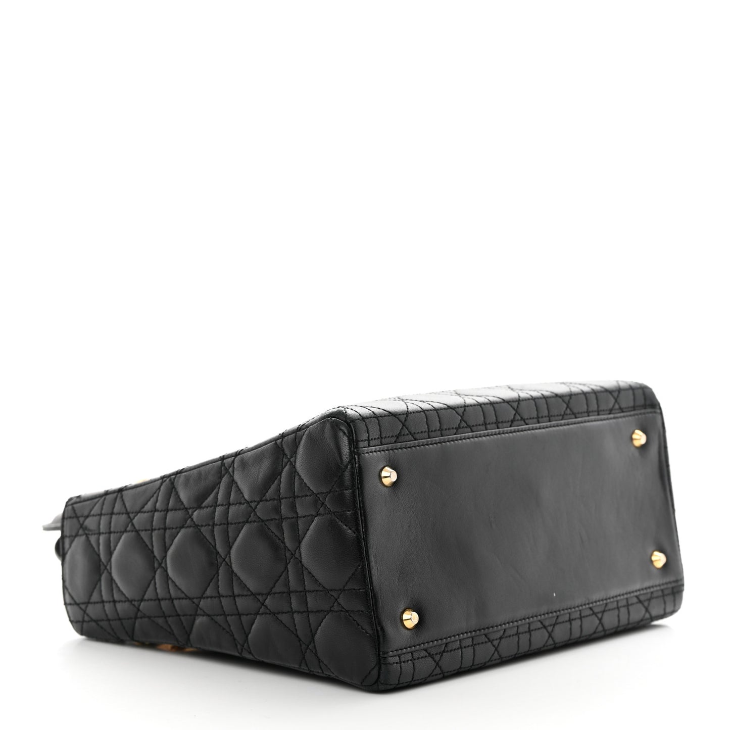 Lambskin Cannage Medium Lady Dior Black