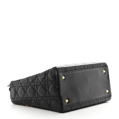 Christian Dior Lambskin Cannage Medium Lady Dior Black 4 of 19