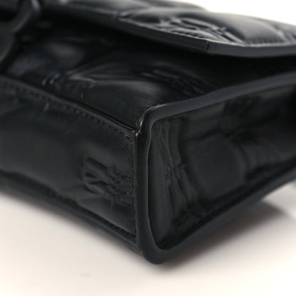 Balenciaga Nappa BB Monogram Embossed Hourglass Chain Bag Black 9 of 9
