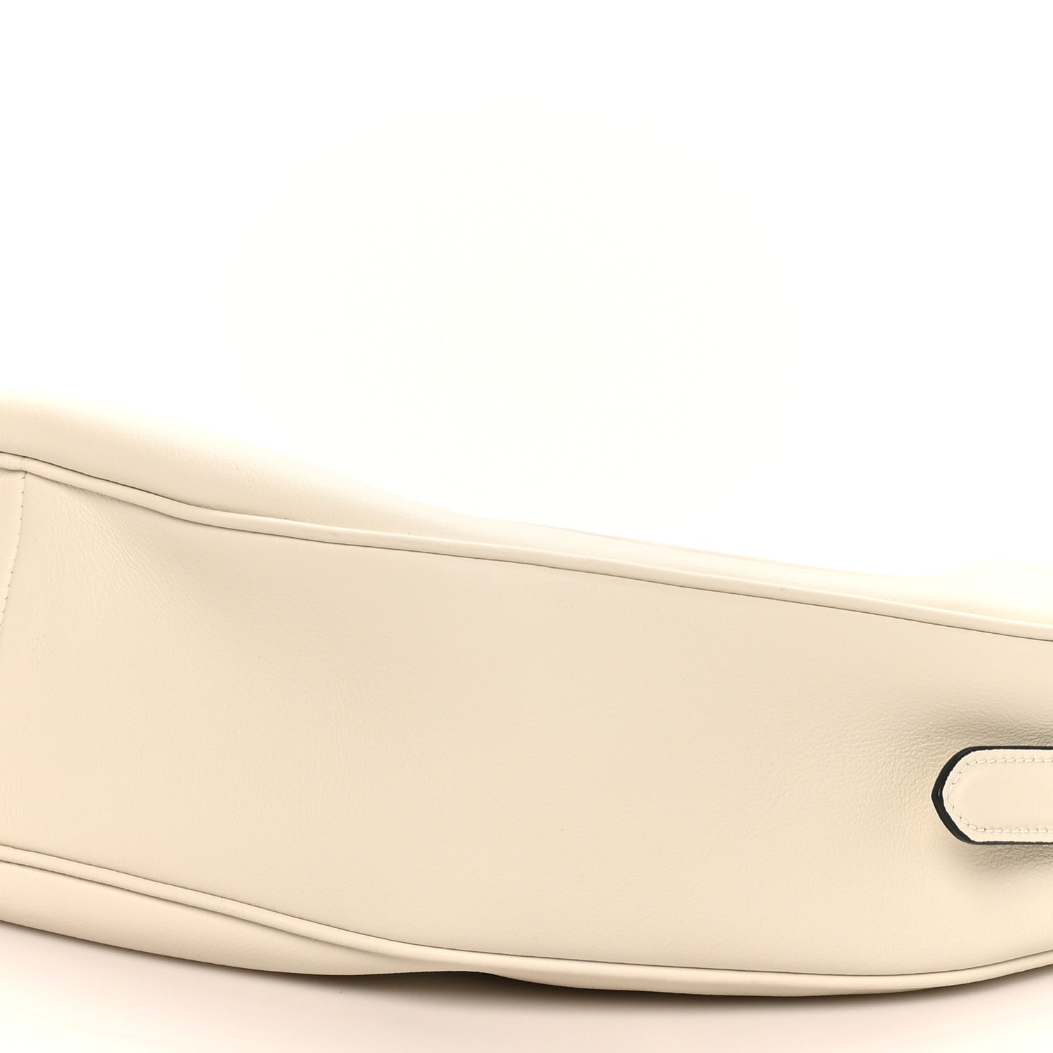 Prada Soft Grain Calfskin Large Demi-Lune Shoulder Bag White 9 of 9