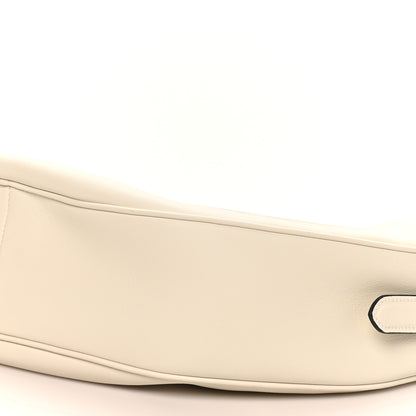 Prada Soft Grain Calfskin Large Demi-Lune Shoulder Bag White 9 of 9