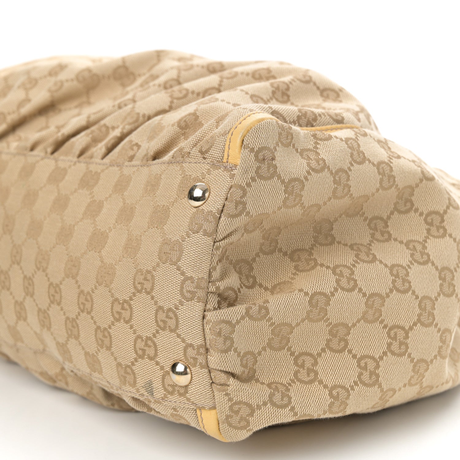 Gucci Monogram Large D Gold Hobo Beige 10 of 11