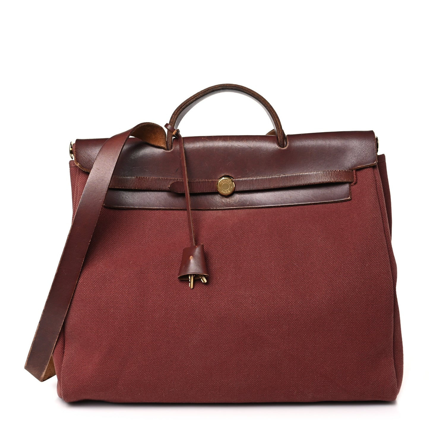 Toile Calfskin Herbag 39 GM Rouge H
