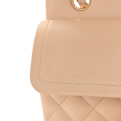 Chanel Lambskin Quilted Small Double Flap Beige 11 of 12