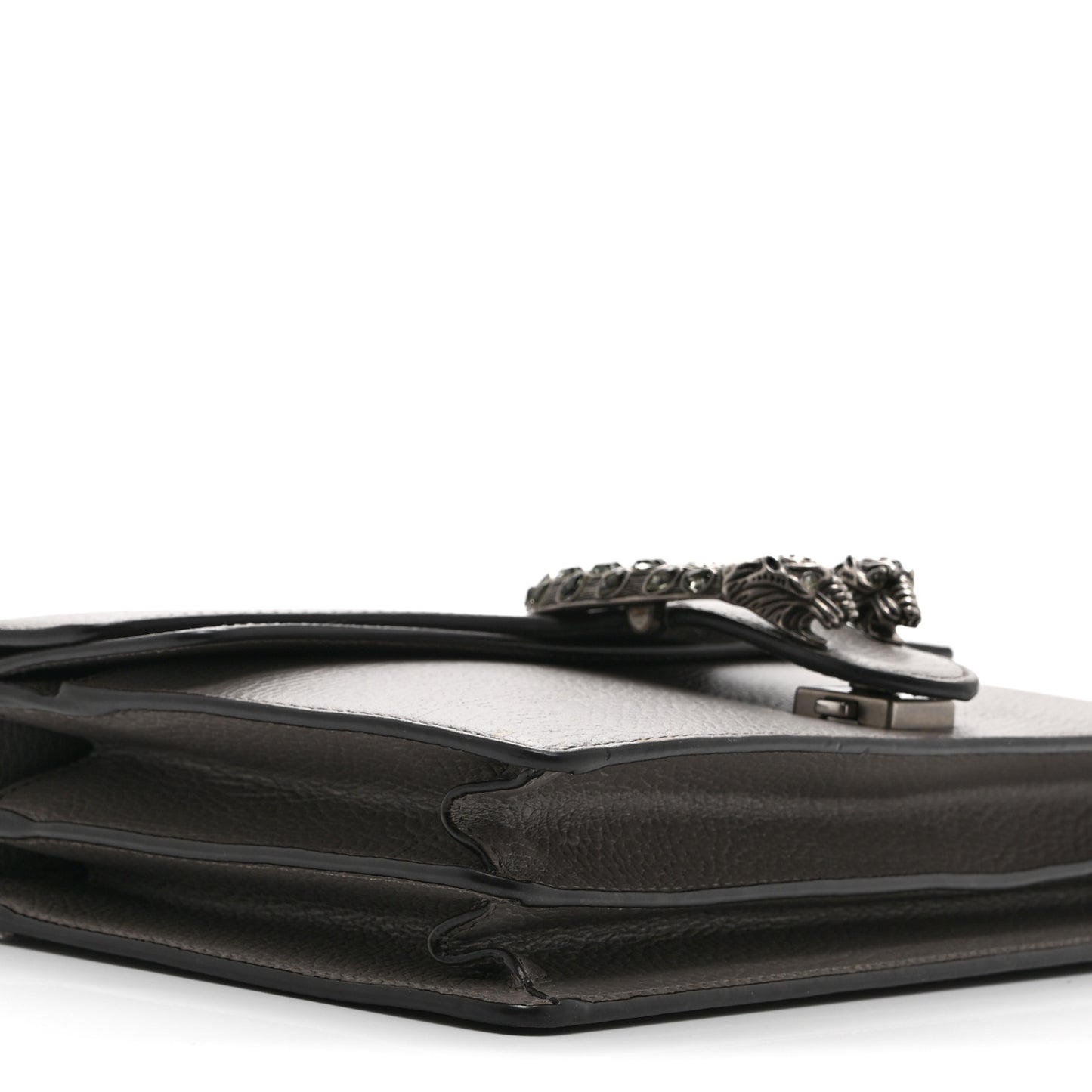 Pebbled Calfskin Small Dionysus Shoulder Bag Dusty Grey