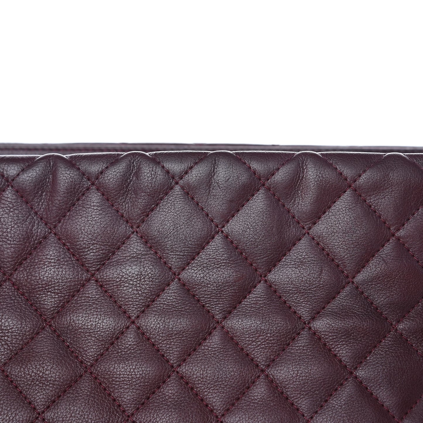 Calfskin Quilted Istanbul Accordion Flap Burgundy