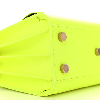 Saint Laurent Grained Calfskin Nano Sac De Jour Fluo Safety Yellow 9 of 10