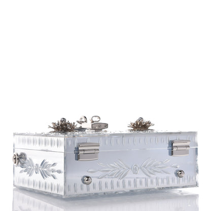 Dolce & Gabbana Plexiglass Embellished Metallic Dauphine Box Bag Argento 4 of 21