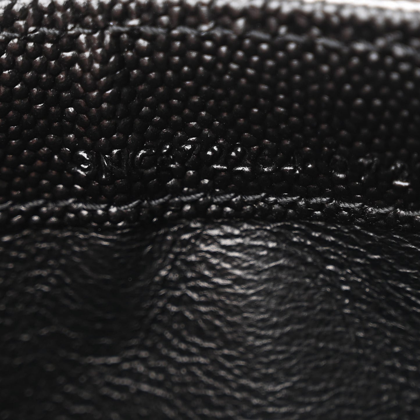 Grain De Poudre Matelasse Chevron Monogram Flap Wallet Black