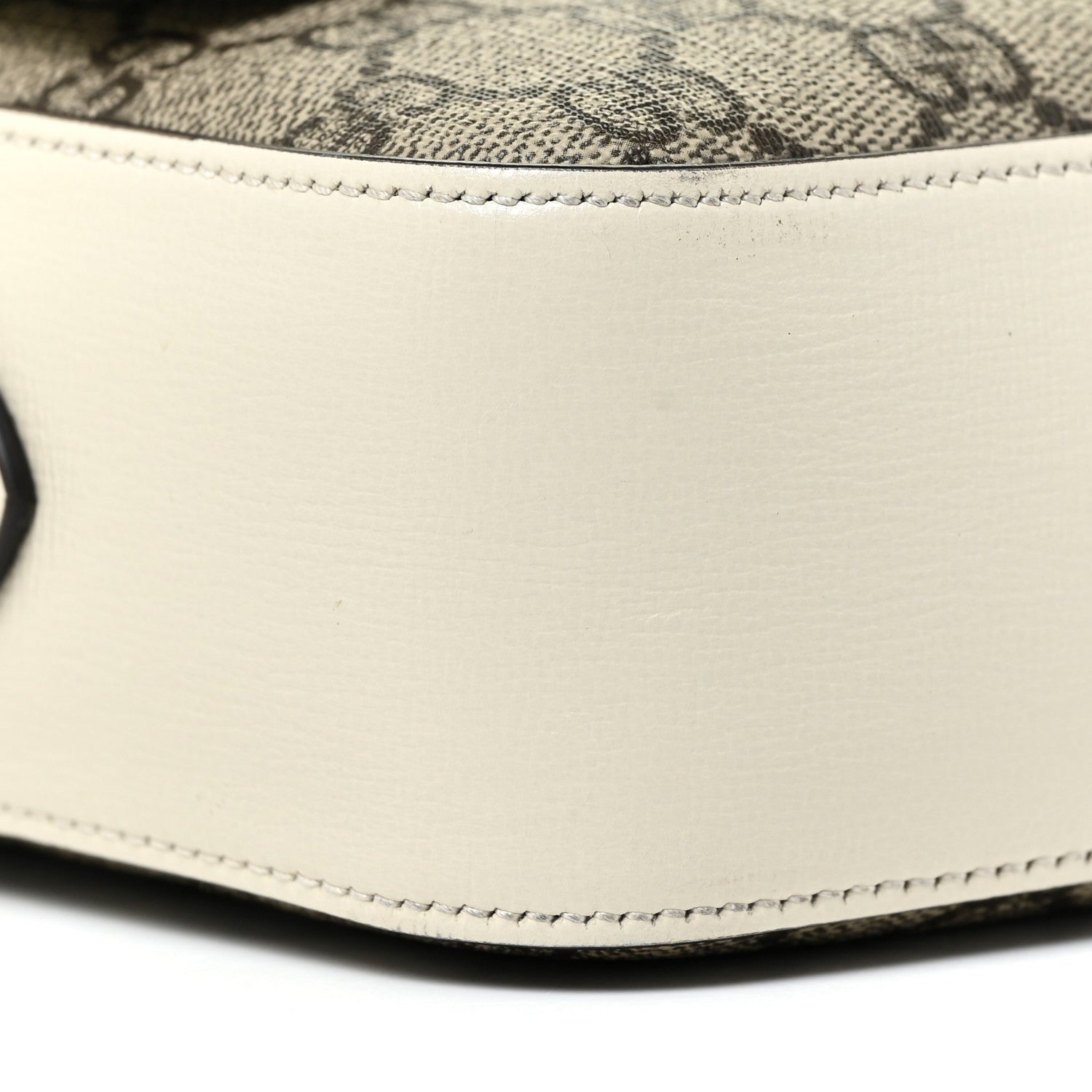 Gucci GG Supreme Monogram Small Horsebit 1955 Shoulder Bag Beige Mystic White 9 of 15