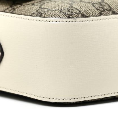 Gucci GG Supreme Monogram Small Horsebit 1955 Shoulder Bag Beige Mystic White 9 of 15