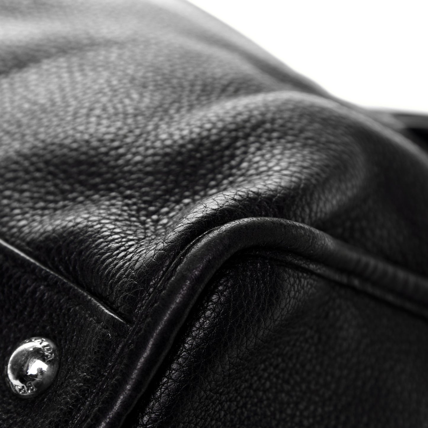 Vitello Daino Top Handle Tote Black
