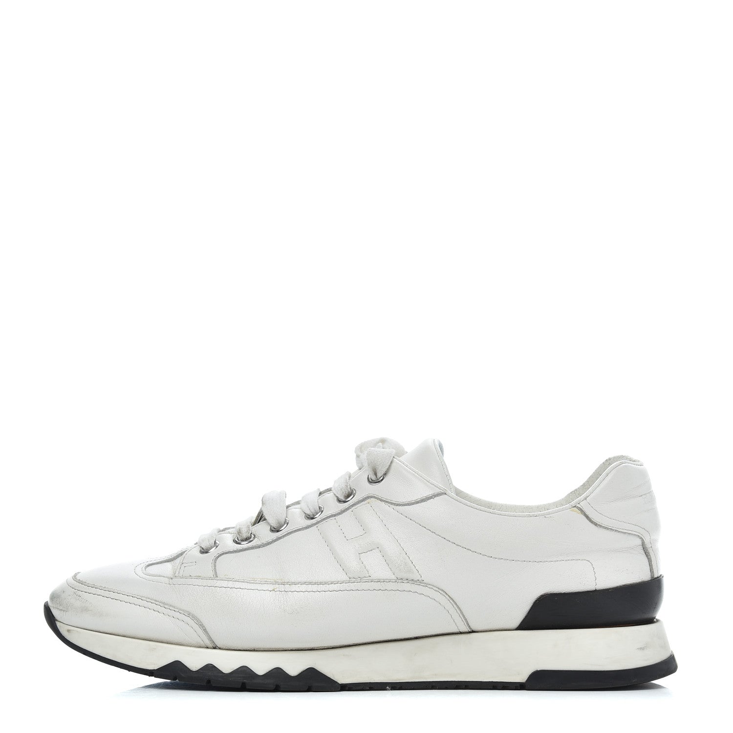 Hermes Calfskin Womens Trail Sneakers 39.5 White 1 of 27