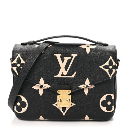 Louis Vuitton Empreinte Monogram Giant Pochette Metis Black Beige 1 of 9