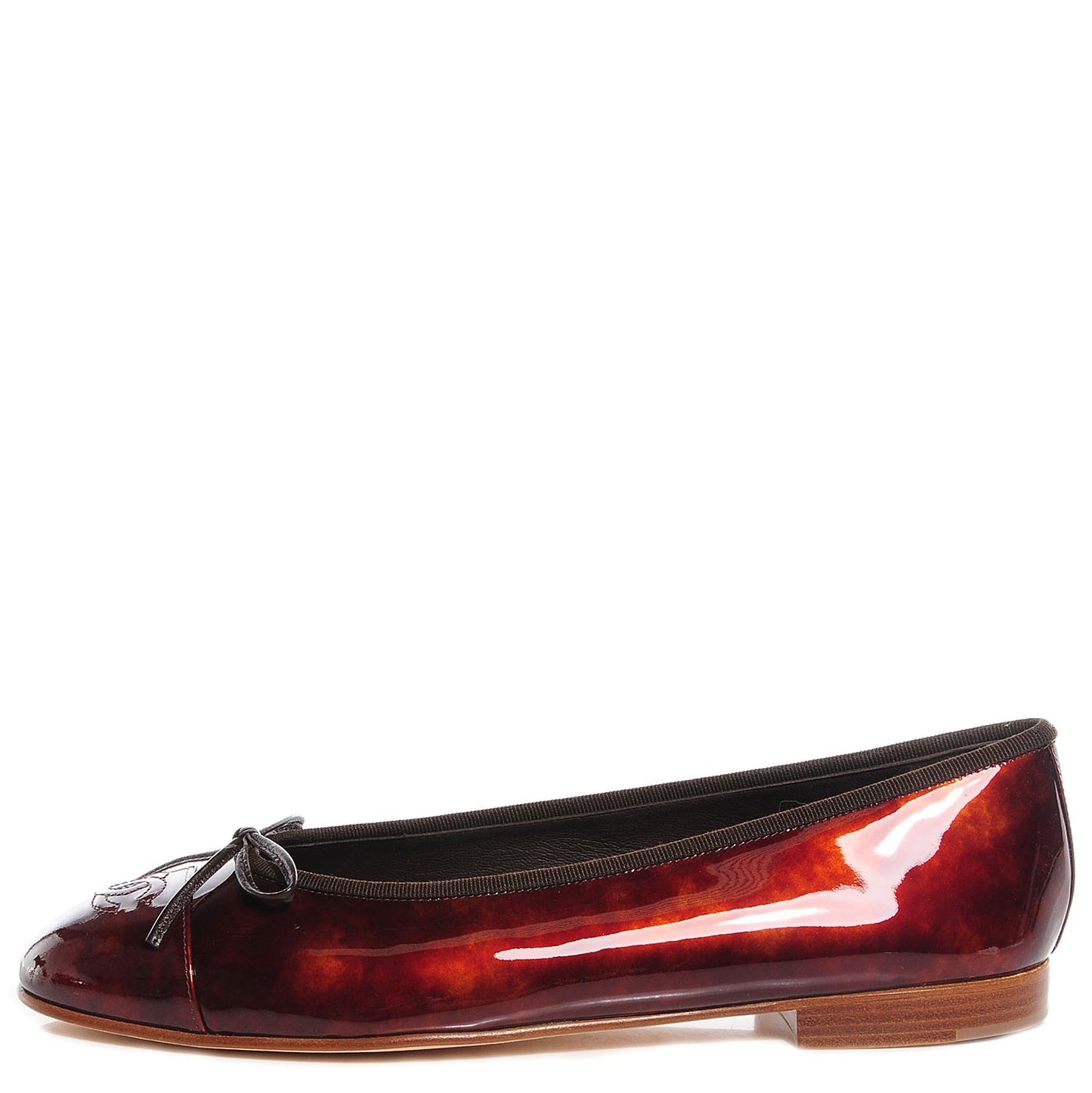 Patent Classic CC Cap Toe Ballerina Flats 40 Marron Bronze