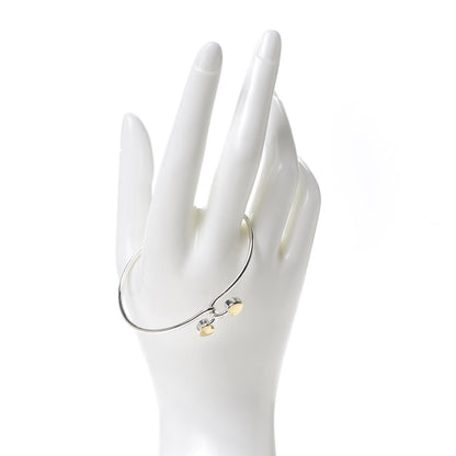 Tiffany Sterling Silver 18K Yellow Gold Two Heart Hook Bracelet 2 of 3