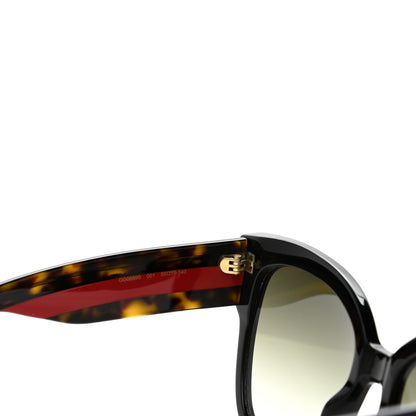 Gucci Square Frame Web Sunglasses GG0059S Black Tortoise 6 of 8