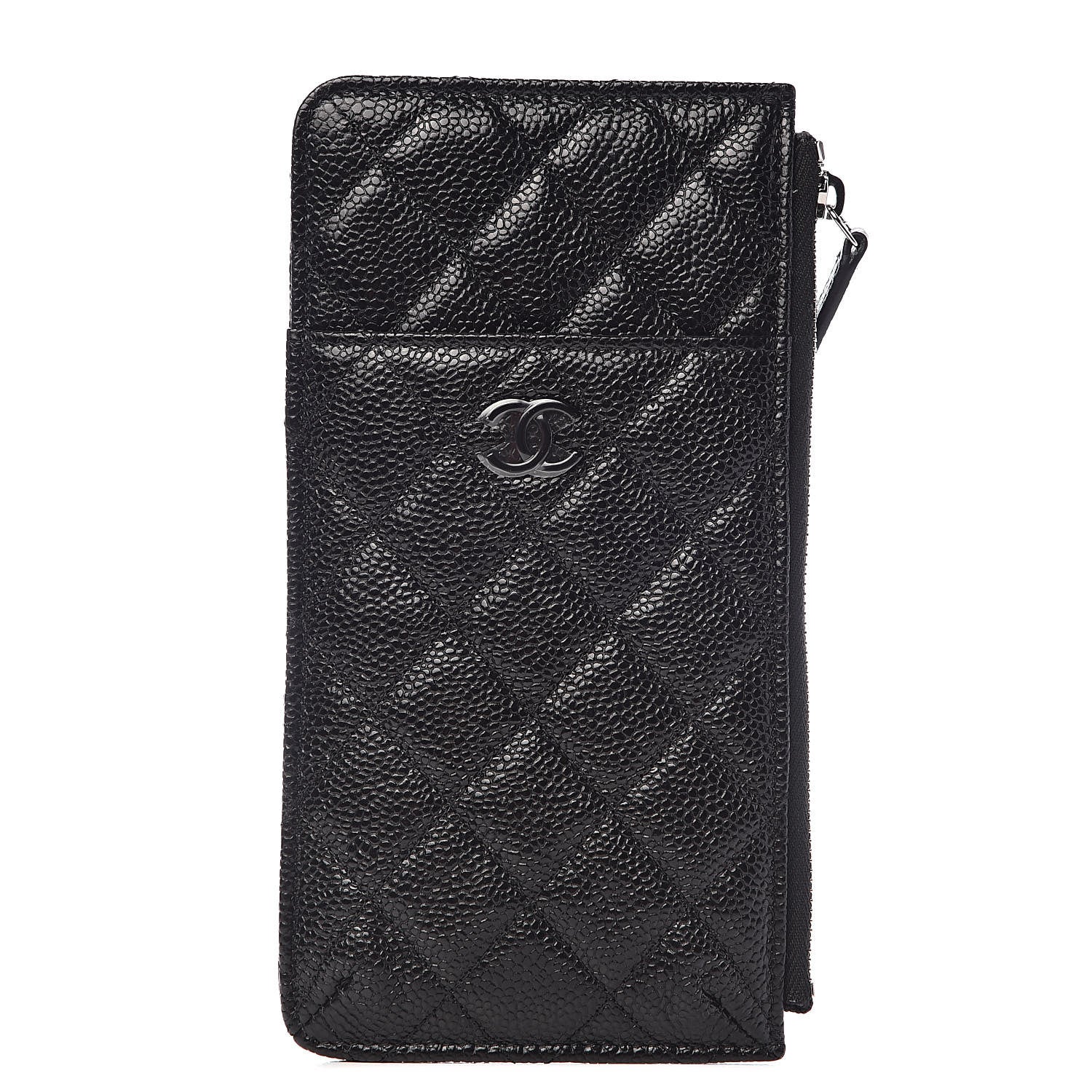 Chanel Caviar Quilted Classic Flat Wallet Pouch So Black 1 of 8