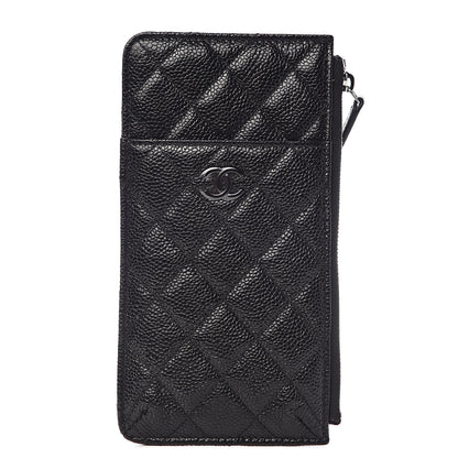 Chanel Caviar Quilted Classic Flat Wallet Pouch So Black 1 of 8
