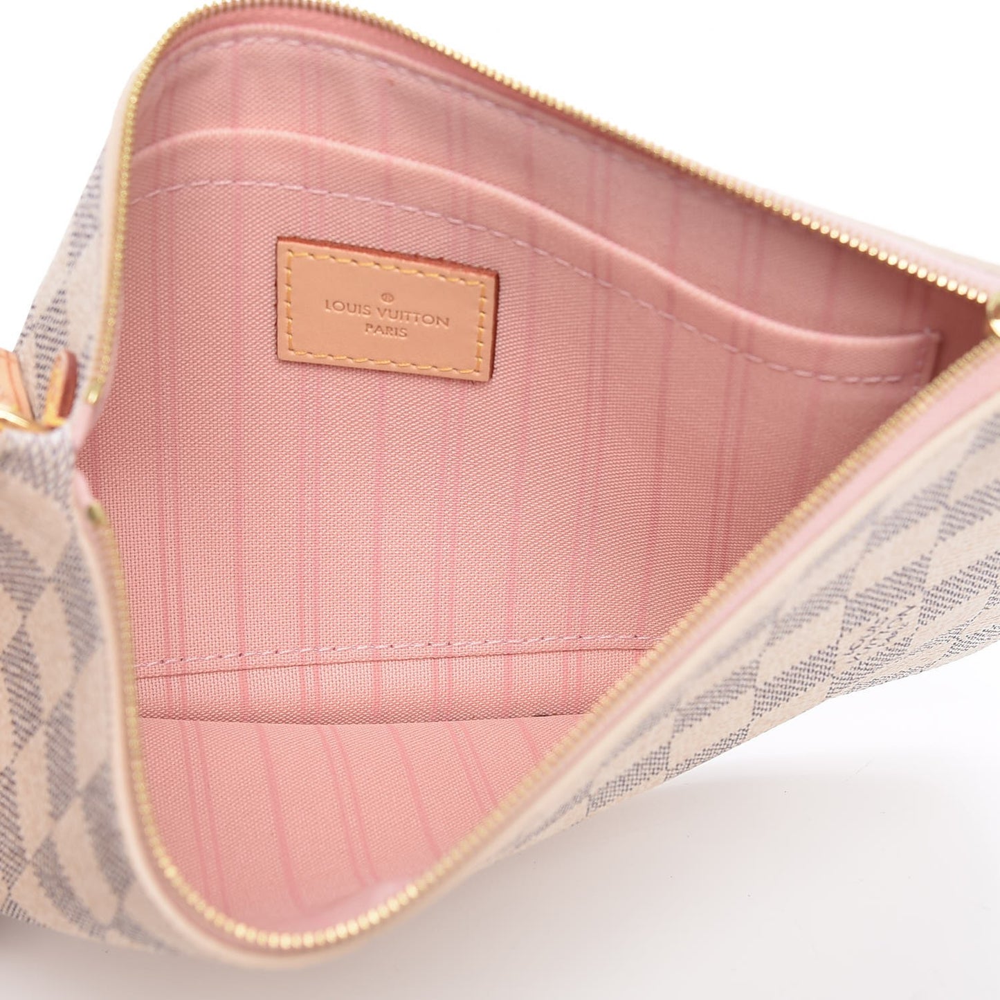 Damier Azur Neverfull MM GM Pochette Rose Ballerine