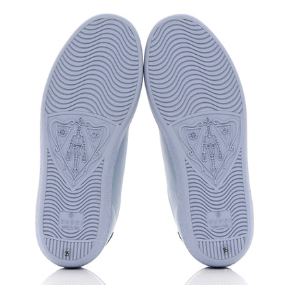Gucci Calfskin Interlocking G Perforated Womens Ace Sneakers 35 Porcelain Light Blue Zaffiro 5 of 9