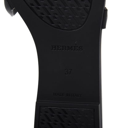 Hermes Rubber Aloha Sandals 37 Black 6 of 8