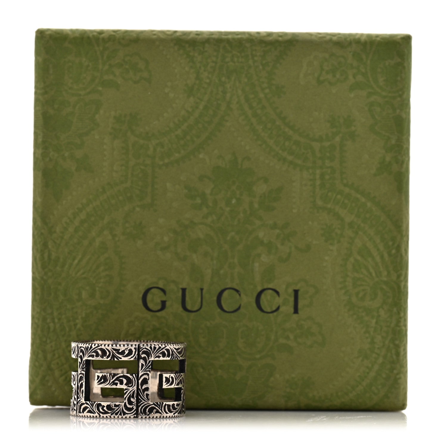 Gucci Sterling Silver Wide Square G Band Ring 65 11 5 of 5