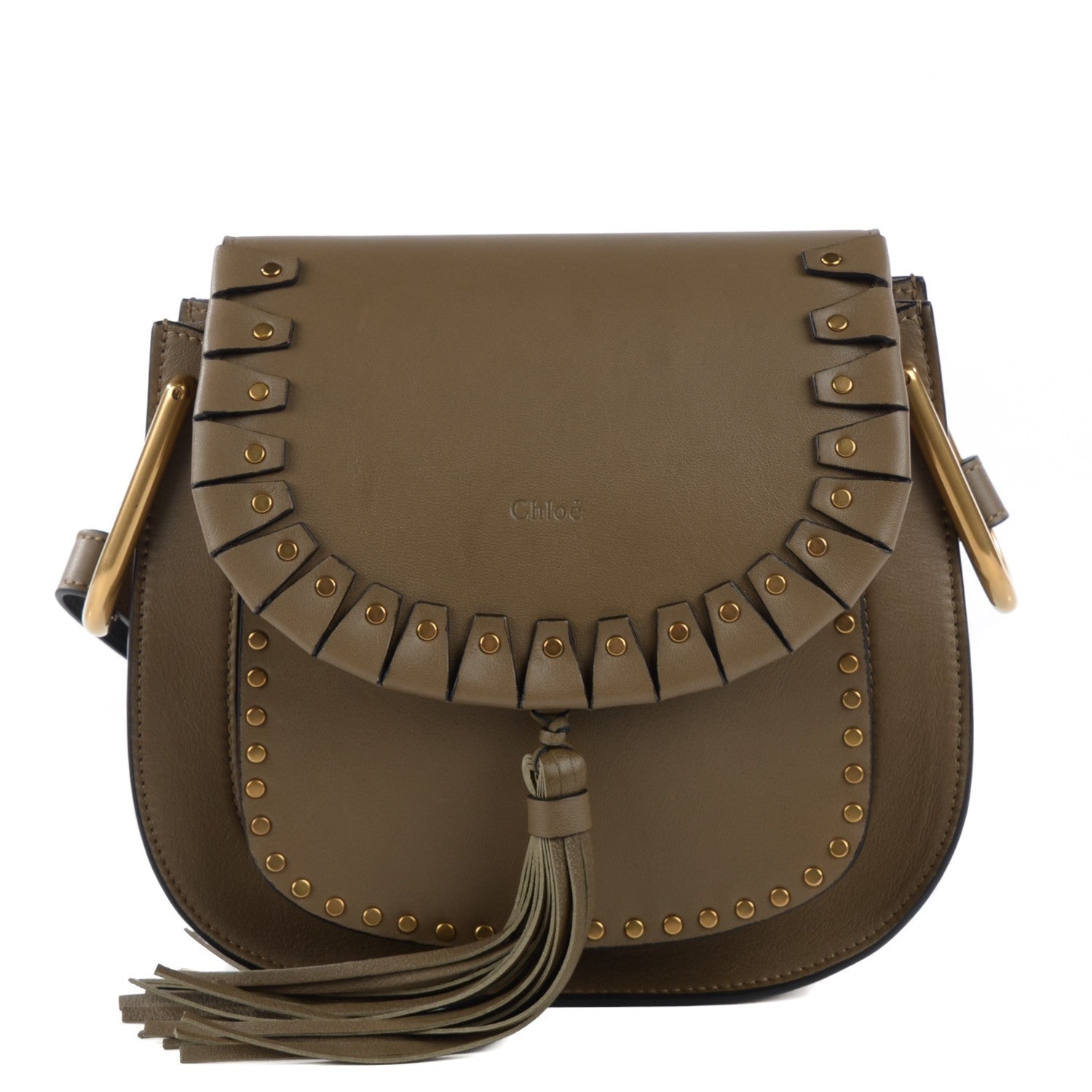 Chloe Calfskin Small Hudson Shoulder Bag Merino Grey 1 of 8