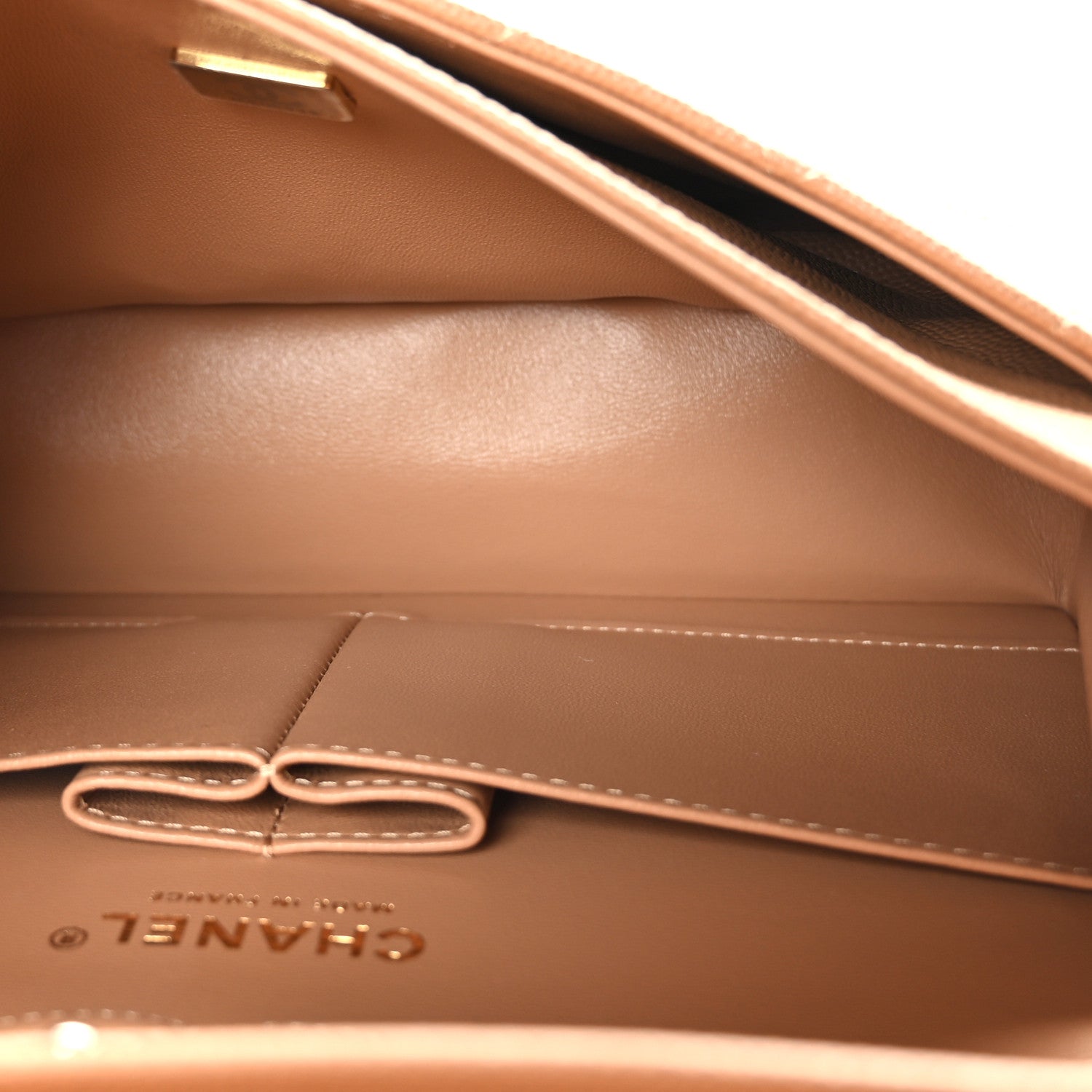 Chanel Caviar Quilted Small Double Flap Dark Beige 5 of 9