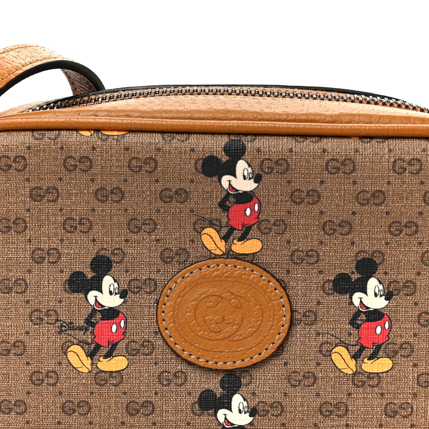 Gucci X DISNEY Mini Vintage GG Supreme Monogram Mickey Mouse Shoulder Bag Beige Vintage Sun Oil 8 of 10