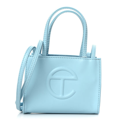 Telfar Vegan Leather Small Shopping Bag Pool Blue 1 of 8