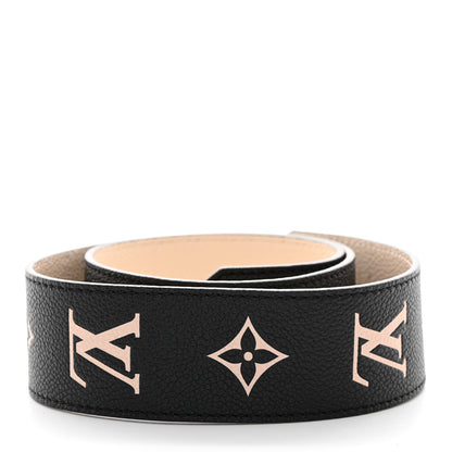 Louis Vuitton Empreinte Monogram Bandouliere Shoulder Strap Black Beige 2 of 5