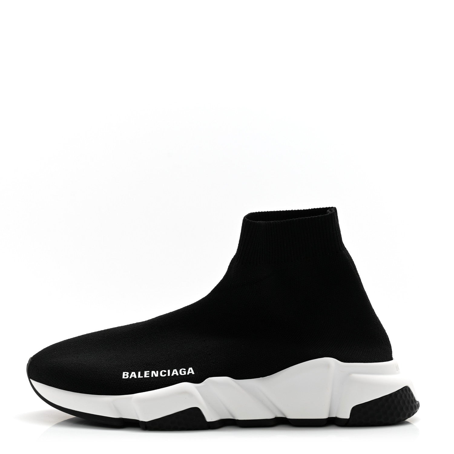 Balenciaga Neoprene Knit Womens Speed Sneakers 38 Black White 1 of 10