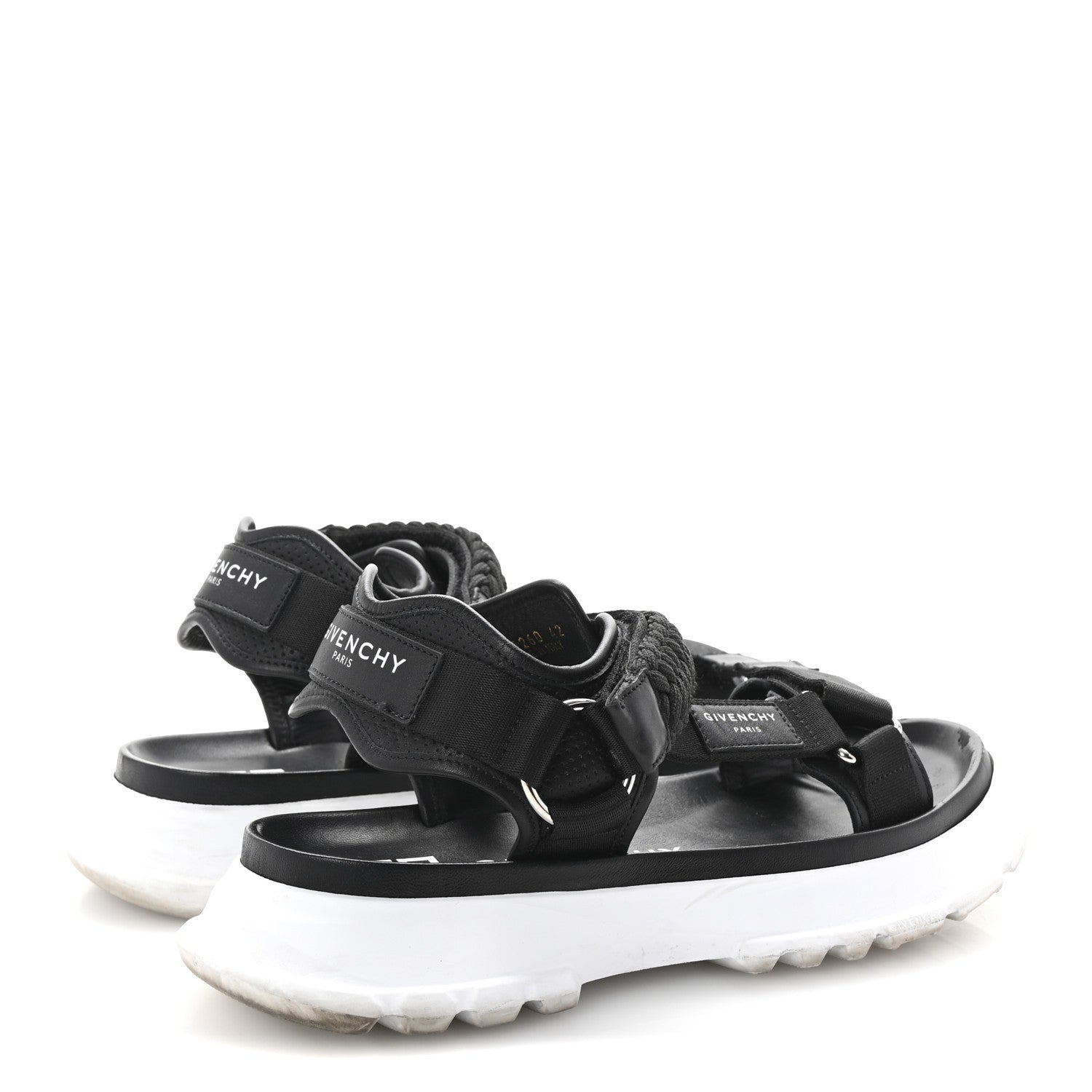 Givenchy Calfskin Canvas Braided Spectre Sandals 42 Black 5 of 11