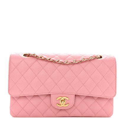 Chanel Caviar Quilted Medium Double Flap Pink 1 of 10