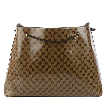 Gucci Crystal Monogram Large Gifford Shopping Tote Brown 1 of 7