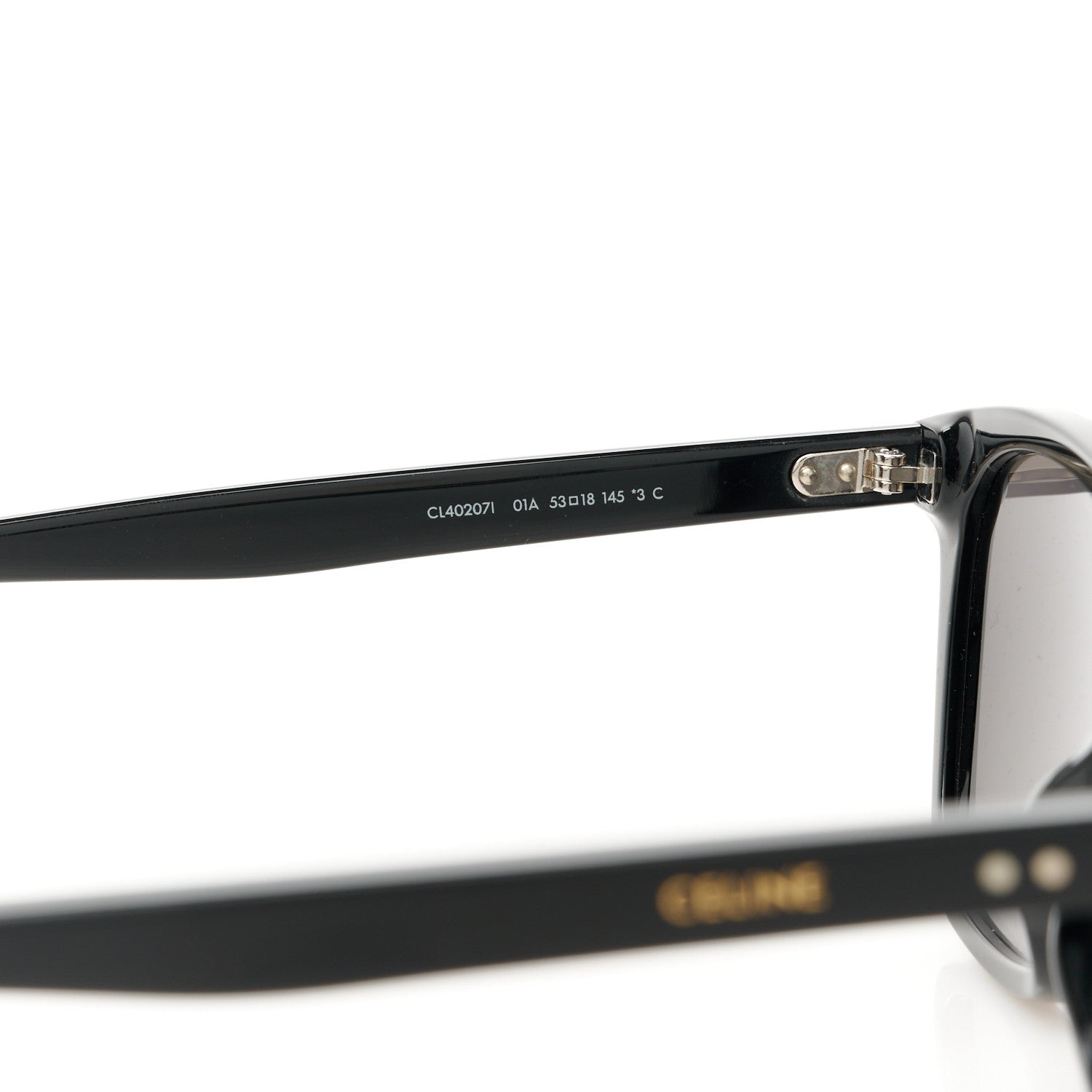 Celine Acetate Polarized Sunglasses CL402071 Black 5 of 9