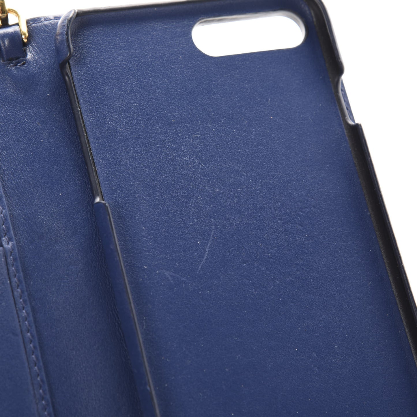 Saffiano Metal iPhone 7 Case Crossbody Wallet Bluette