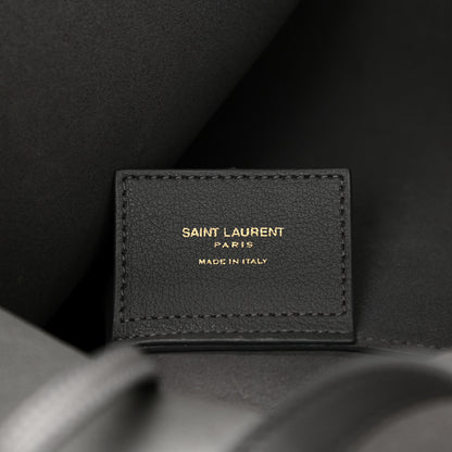Saint Laurent Calfskin North-South Shopping Tote Storm 8 of 13