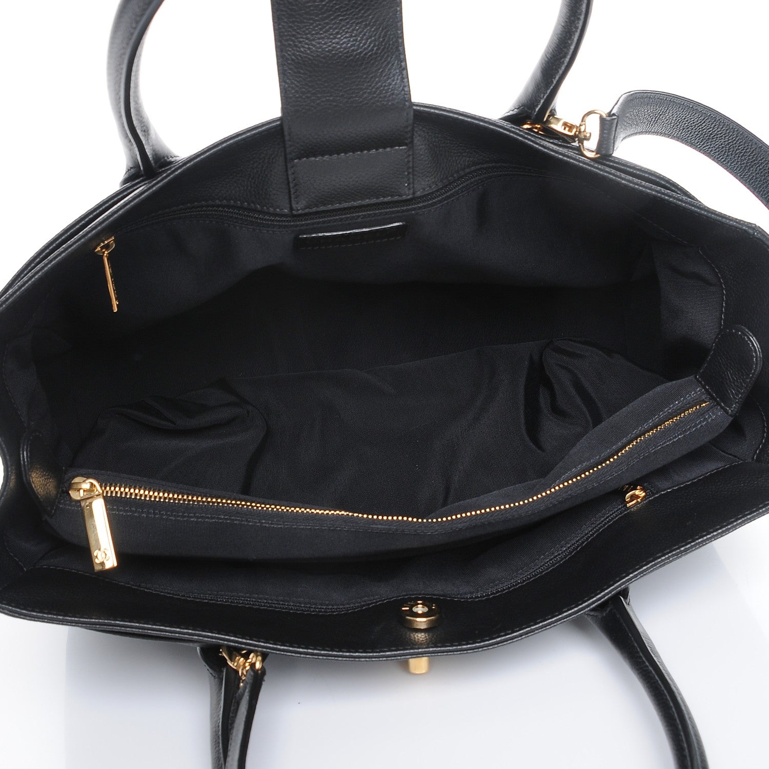 Chanel Calfskin Cerf Shopper Tote Black 6 of 9