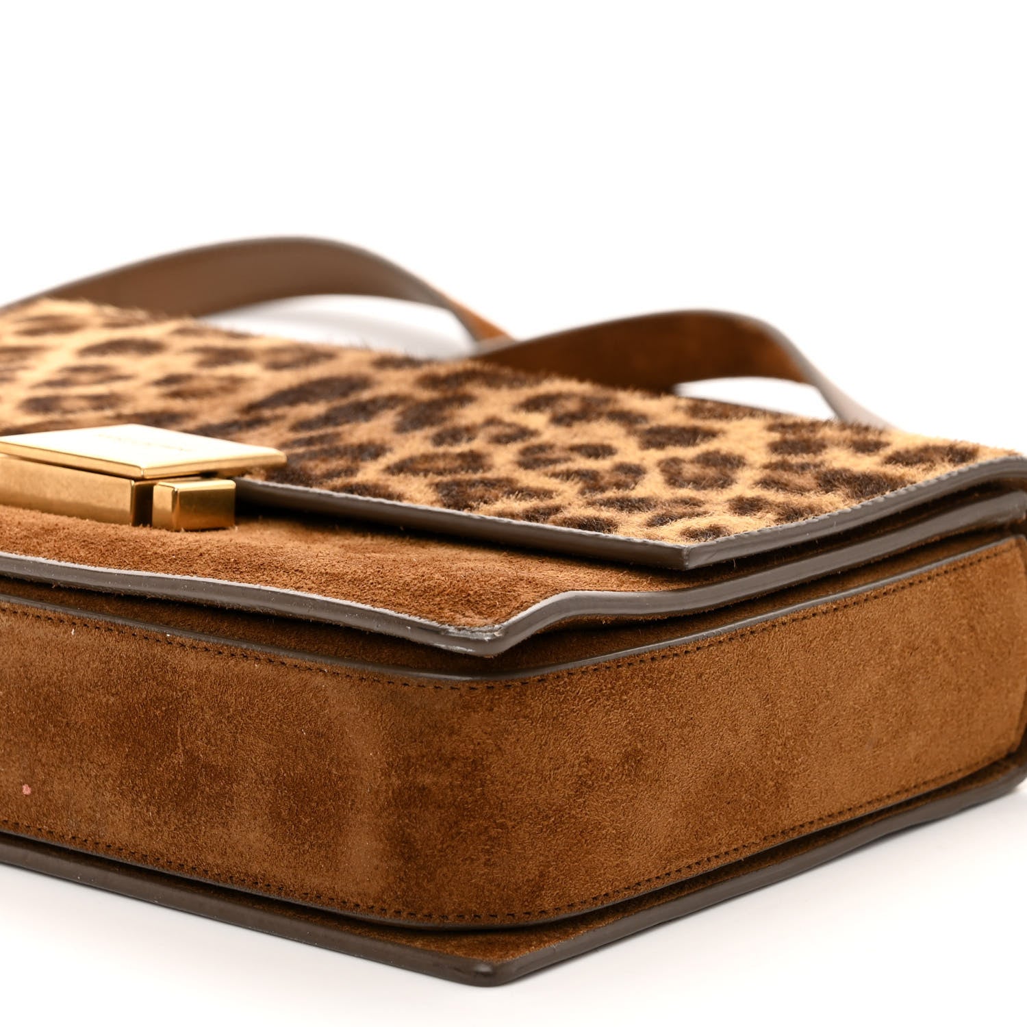 Saint Laurent Pony Hair Suede Leopard Print Medium Bellechasse Brown 9 of 13