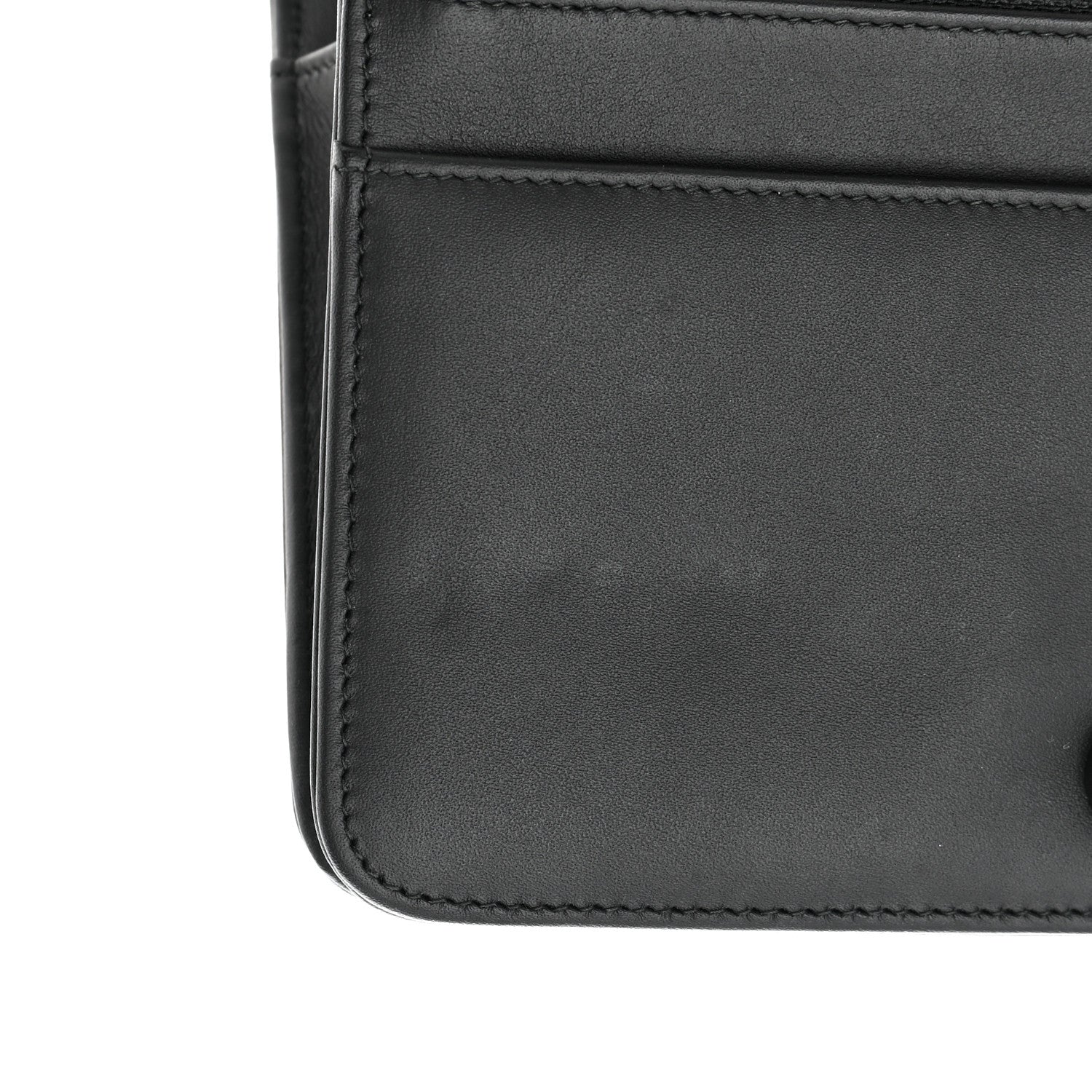 Chanel Calfskin Painted Chevron Embossed Boy Wallet On Chain WOC Black 15 of 15