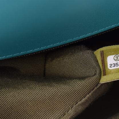 Chanel Calfskin Quilted New Medium Boy Flap Dark Turquoise 9 of 10