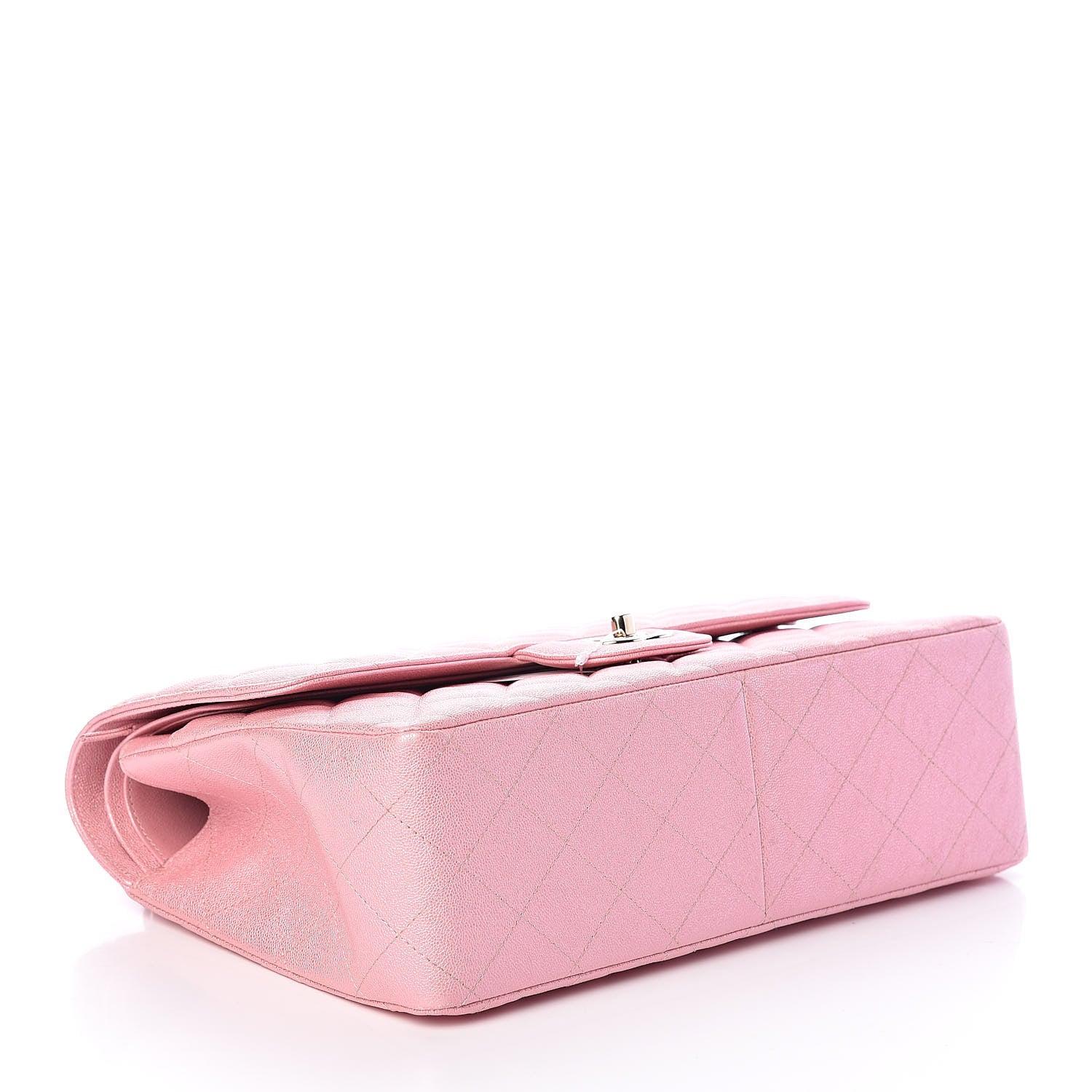 Chanel Iridescent Caviar Quilted Jumbo Double Flap Rose Pink 4 of 11