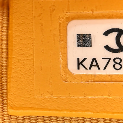 Chanel Caviar Quilted Zip Card Holder Wallet Yellow 7 of 8