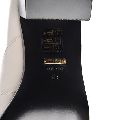 Gucci Malaga Kid Polly Kiltie Fringe Loafer Pumps 39 Mystic White 6 of 9