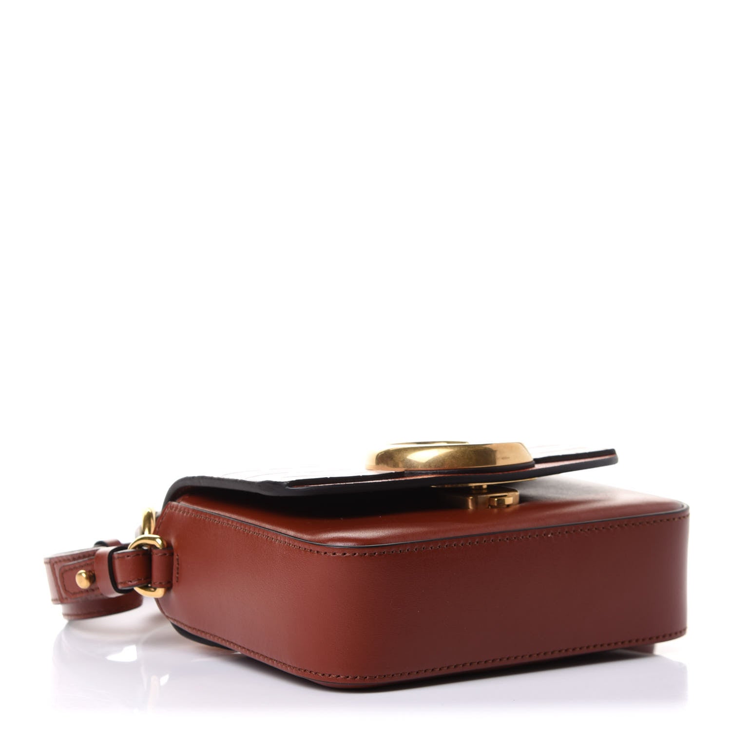 Chloe Calfskin Crocodile Embossed Mini C Bag Cement Pink Caramel 4 of 7