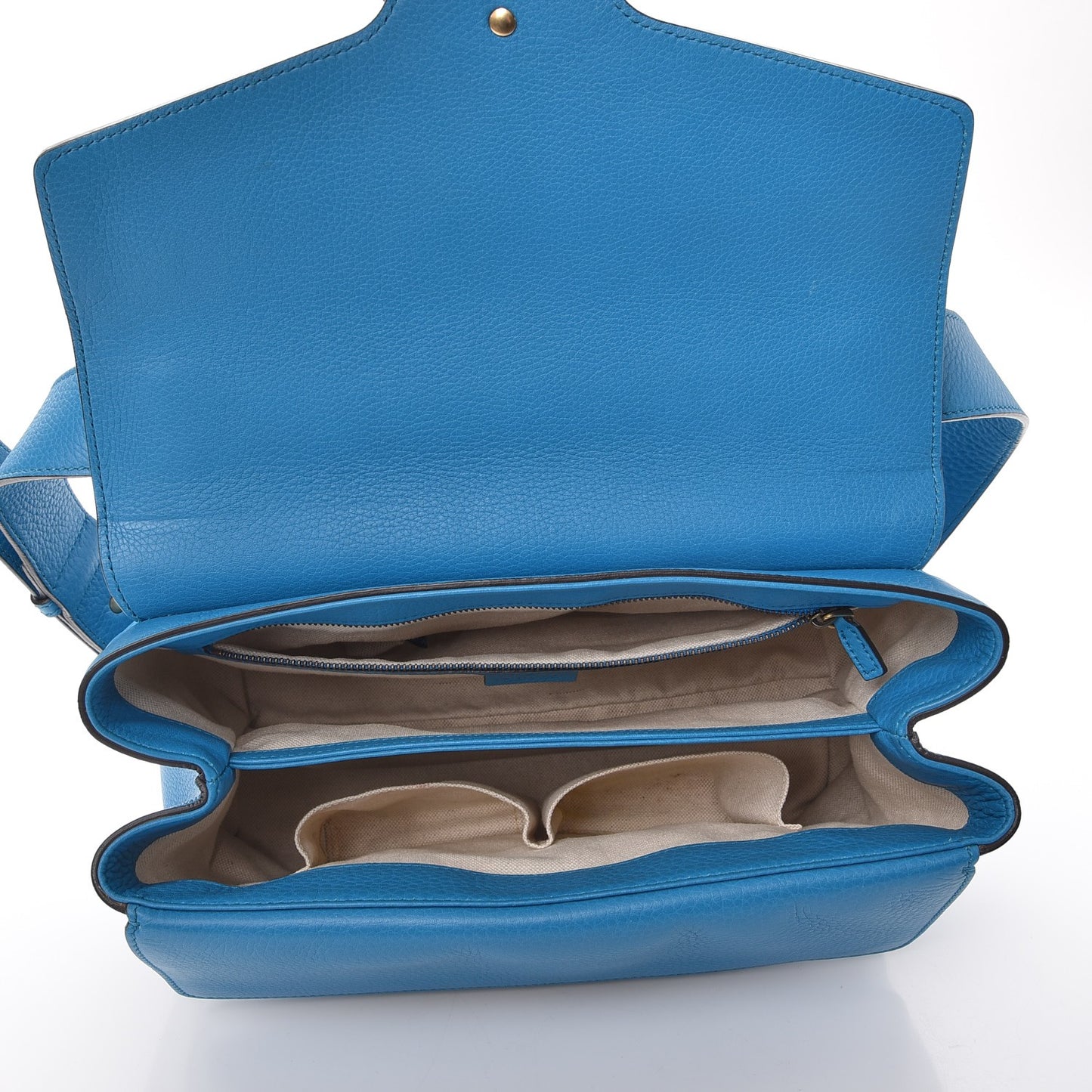 Calfskin GG Marmont Shoulder Bag Turquoise