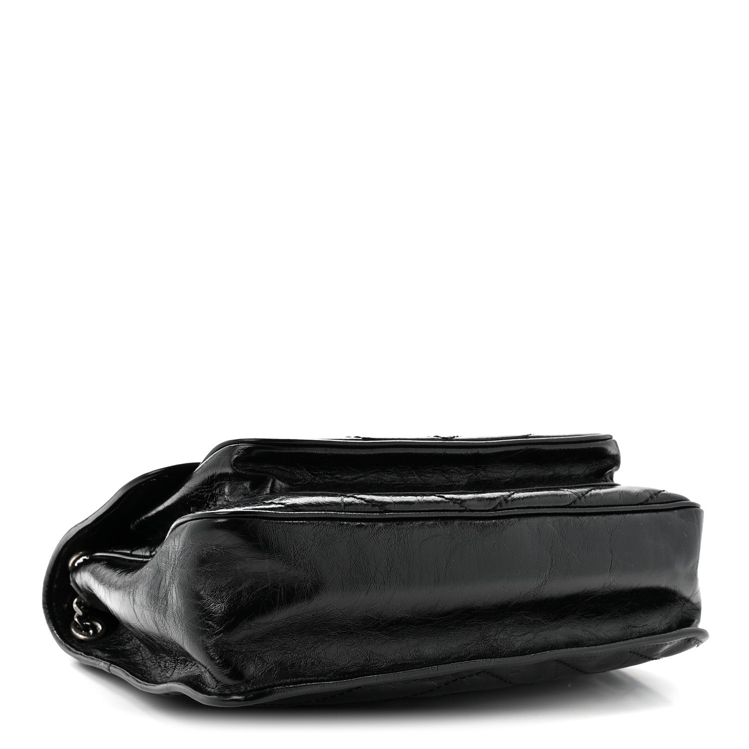 Saint Laurent Crinkled Calfskin Matelasse Monogram Large Niki Chain Satchel Black 4 of 10